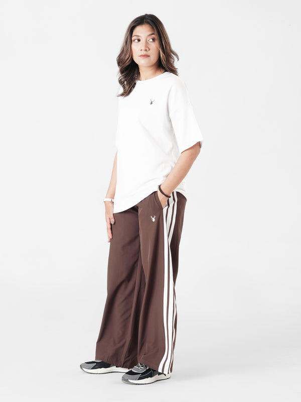 velocity oversize active pair in white-coffee